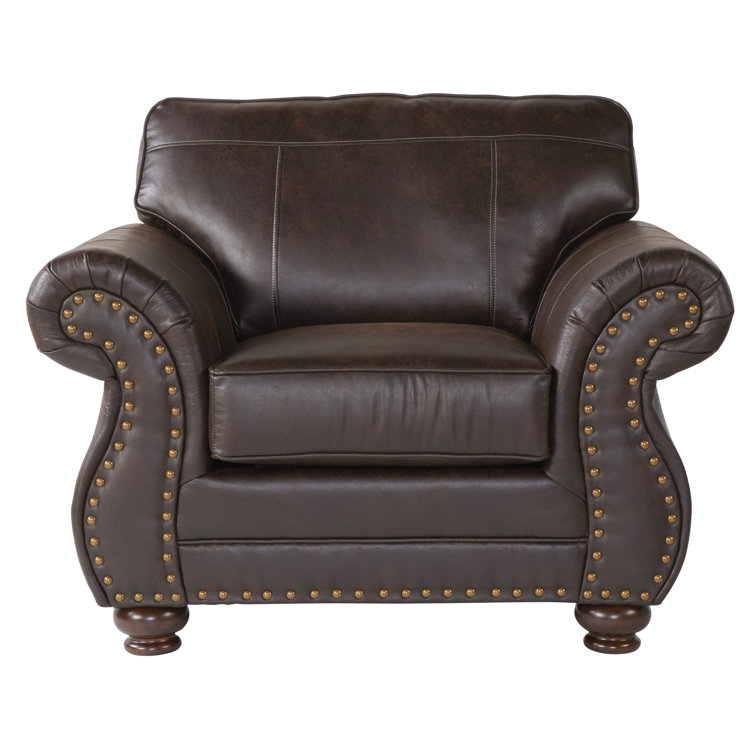 Lark Manor Claycomb Faux Leather Armchair Reviews Wayfair